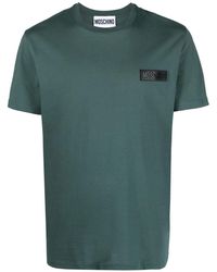 Moschino - Logo-appliqué Cotton T-shirt - Lyst