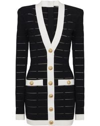 Balmain - Dress With Transparent Inserts - Lyst