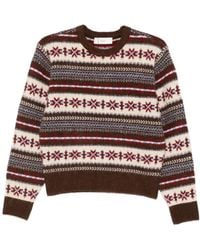 DUNST - Fairisle-Pattern Crew-Neck Sweater - Lyst