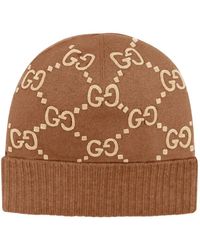 Gucci - Gg Cashmere Jacquard Hat - Lyst