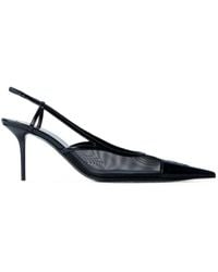 Saint Laurent - Mesh Pointed-Toe Slingback Pumps - Lyst