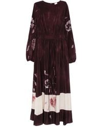 Eleventy - Midi-Jurk Met Bloemenprint - Lyst