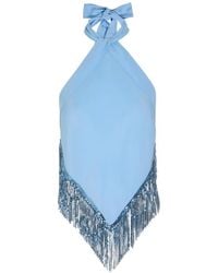 Rabanne - Fringe-Trimmed Halterneck Top - Lyst
