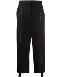Stella McCartney - Watw Embroidered-Tape Tailored Trousers - Lyst