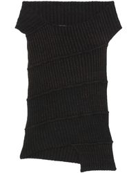 MM6 by Maison Martin Margiela - Off-Shoulder Asymmetric Knitted Top - Lyst