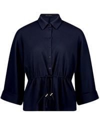 Betty Barclay - Drawstring-Waist Short-Sleeved Blouse - Lyst
