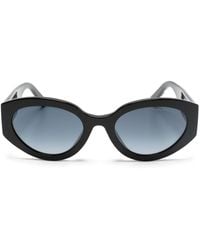 Marc Jacobs - Embossed-Logo Oval-Frame Sunglasses - Lyst