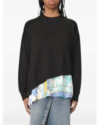 Moschino - Printed-Insert Asymmetric Sweater - Lyst