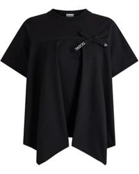 Patou - Draped Bow-Detail T-Shirt - Lyst