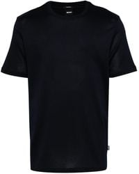 BOSS - Fine-ribbed Cotton T-shirt - Lyst