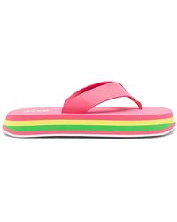MSGM - Thong-Strap Chunky Flip Flops - Lyst