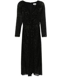 Nissa - Polka-Dot Tulle Midi Dress - Lyst