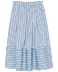 Antonelli - Ibiza Striped Midi Skirt - Lyst