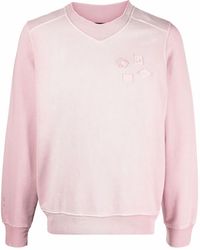 Sweat à détail de patch Coton DIESEL pour homme en coloris Rose Homme Vêtements Articles de sport et dentraînement Sweats 