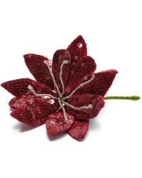 Maliparmi - Precious Sequin-Embellished Flower Brooch - Lyst