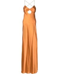Michelle Mason cut-out detail gown - Green