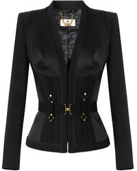 Elisabetta Franchi - Single-Breasted Jacket - Lyst