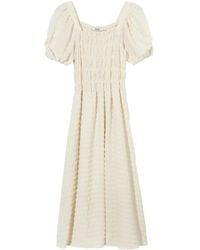 B+ AB - Smocked Midi Dress - Lyst