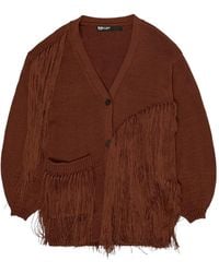 Bimba Y Lola - Fringed V-Neck Cardigan - Lyst