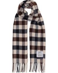 Aquascutum - Macro Club Check Tasselled Scarf - Lyst