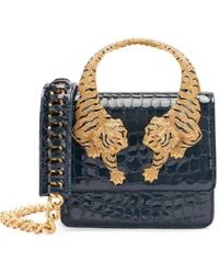 Roberto Cavalli - Roar Crocodile-Print Mini Bag - Lyst
