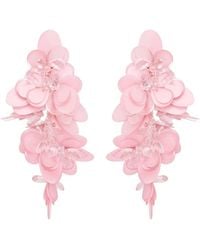 Oscar de la Renta - Cascade Sequin-Embellished Floral Earrings - Lyst