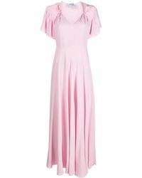 Vivetta - Gerafftes Midikleid Mit Cut-Out - Lyst