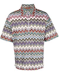 Missoni - Zigzag Print Polo Shirt - Lyst