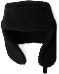Prada - Triangle-Logo Fleece-Trapper Hat - Lyst
