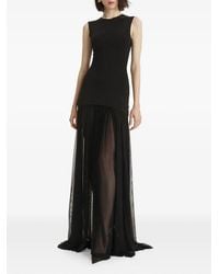2310 STUDIO - Tulle-Panel Maxi Dress - Lyst