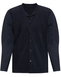 Homme Plissé Issey Miyake - Pleated Button-Fastening Cardigan - Lyst