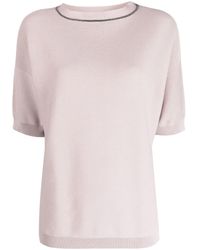 Fabiana Filippi - Ball-Chain Detail Fine-Knit Top - Lyst