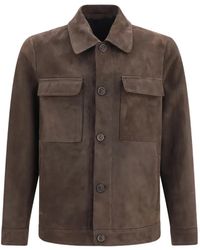 Salvatore Santoro - Button-Up Suede Jacket - Lyst