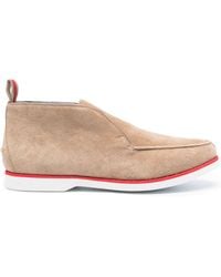 Kiton - Suède Loafers Met Streepdetail - Lyst