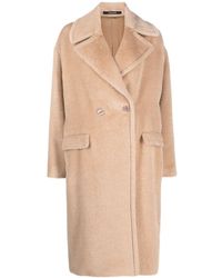 Tagliatore - Double-breasted Brushed Coat - Lyst