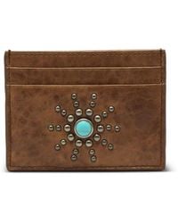 HTC - Sun Stud-Embellished Leather Card Holder - Lyst