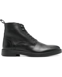 BOSS - Leather Ankle Boots - Lyst