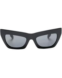 Burberry - Cat-Eye-Sonnenbrille Mit Logo-Schild - Lyst