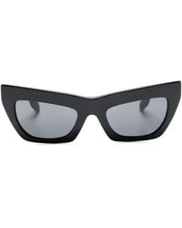 Burberry - Logo Plaque Cat-Eye Tinted Sunglasses - Lyst