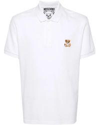 Moschino - Teddy Bear Cotton Polo Shirt - Lyst