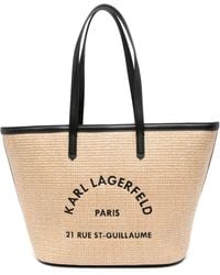 Karl Lagerfeld - Tote Bag Mit Logo-Stickerei - Lyst