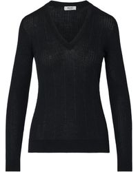 Liu Jo - Wool Sweater With V-Neck - Lyst