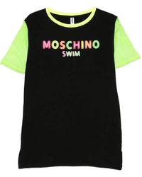 Moschino - Mesh-Sleeve Logo-Print T-Shirt - Lyst