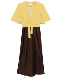 Elisabetta Franchi - Vestido midi con motivo de lunares - Lyst