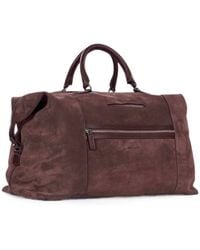 Kiton - Leather-Trim Suede Holdall - Lyst