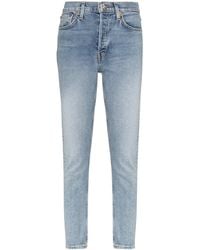 RE/DONE - Slim-Fit Cropped Jeans - Lyst