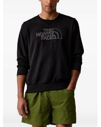 The North Face - Drew Peak Light Logo-Embroidered Crew-Neck Sweatshirt - Lyst