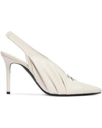 Courreges - Draped Faux Leather Pumps - Lyst