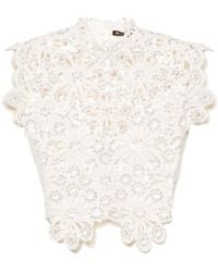 Maje - Sequin-embellished Crochet-knit Top - Lyst