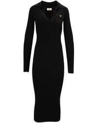 Elisabetta Franchi - Robe En Maille À Broderies Ajourées - Lyst